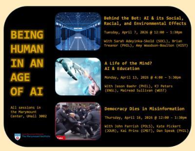 Flyer for Spring 2026 event series